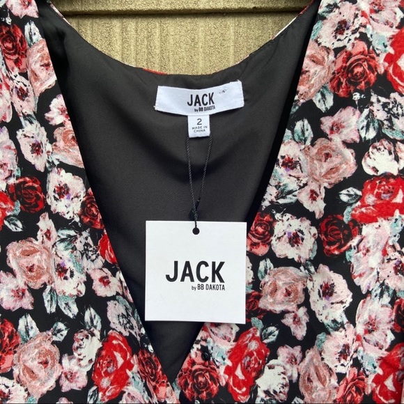 NWT Jack By BB DAKOTA Black Wrap Dress size 2 - Picture 6 of 8